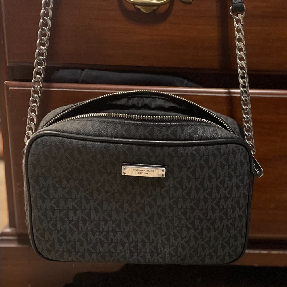 Michael Kors, black and silver Crossbody bag